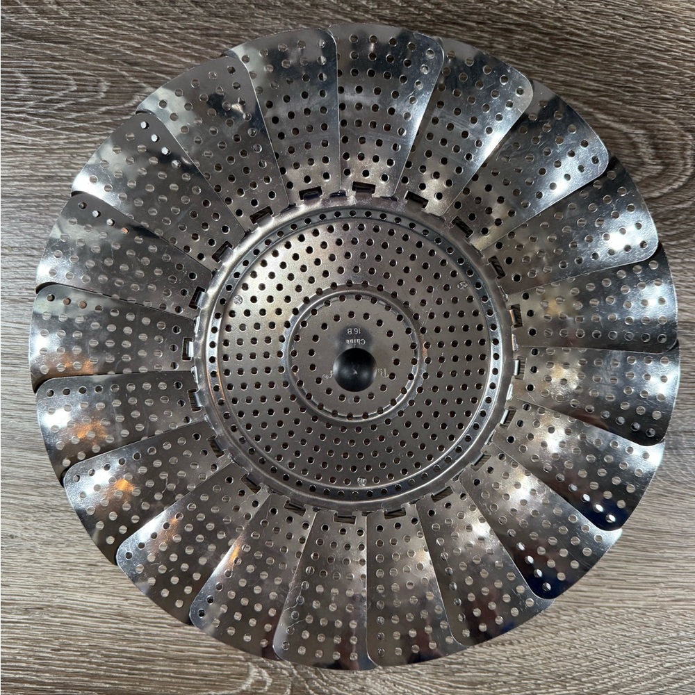Pampered Chef Vegetable Steamer Stainless Steel Collapsible Kitchenware VTG‎